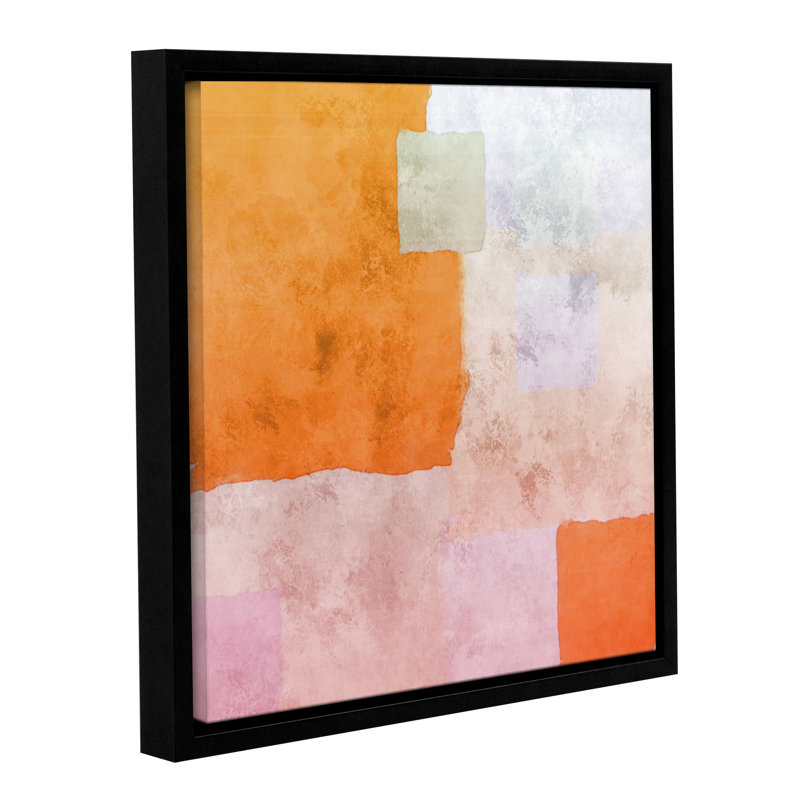 Wrought Studio Abstract Squares I Framed Painting Print on Wrapped